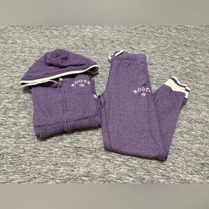 Roots Cabin Sweatpant Sweatshirt Set Girls XL 11-12 years